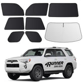 Wigoo front windshield shade showing full OEM fit and strong sun reflection