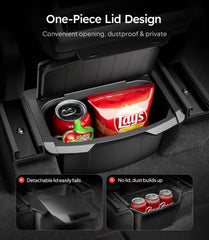 Wigoo holding cables snacks and phone for tidy rear-seat organization