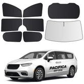 Wigoo front windshield shade showing custom fit and cool interior