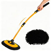 WillingHeart brush front view showing full mop head and secure fit, gentle wash benefit