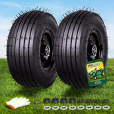 Wiltire front view of assembled 11x4.00-5 wheel showing complete kit benefit