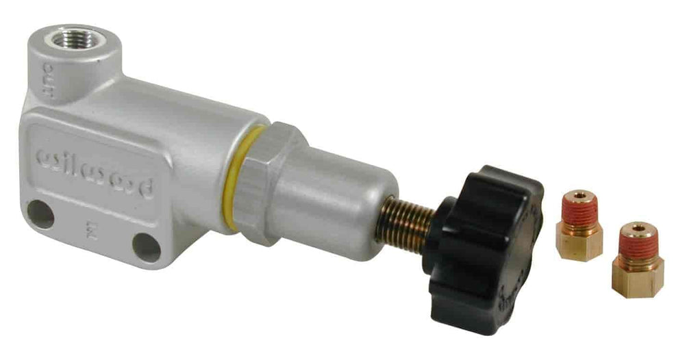 Wilwood 260-8419 front view showing silver body and knob for precise pressure control