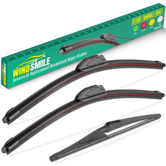 WINDSMILE front packaging showing included 26", 17" and 12" blades benefit clear fit