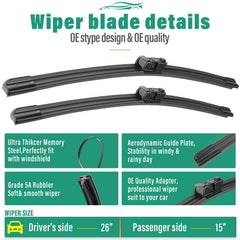 WINDSMILE blades mounted on Ford Fiesta windshield improving driver visibility