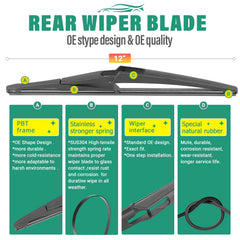 WINDSMILE blade installed on Nissan Rogue windshield improving wet-weather visibility