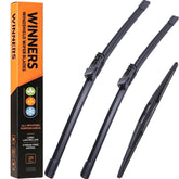 WINNERS front view of 3-piece wiper kit showing full packaging and included blades