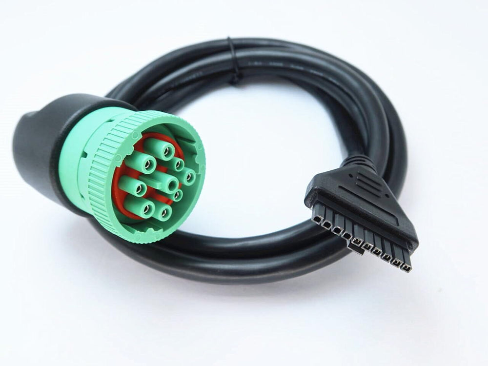 WISDOMHOOD green cable front connector showing secure plug fit and easy install