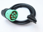 WISDOMHOOD green cable front connector showing secure plug fit and easy install