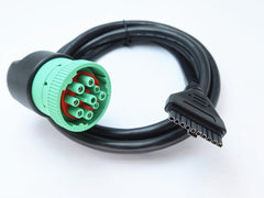 WISDOMHOOD green cable front connector showing secure plug fit and easy install