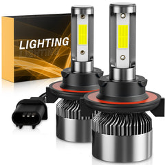 WISONDAP front view of the twin H13/9008 bulbs showing connectors and cooling fins for easy replacement