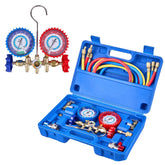 Wisscool front view manifold gauge set showing gauges and valves for easy field service