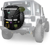 WITSTEP mounted spare tire bag front view shows secure fit and tidy storage