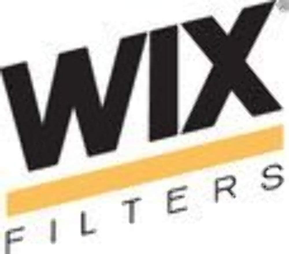 Wix engine air filter front view showing pleated media and protective frame for cleaner intake