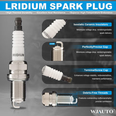 WJAUTO electrode detail highlighting fine iridium center electrode for longer service life