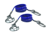 WLLAUTO front packaging showing pair of 68-inch safety cables and included hardware, clear labeling benefit