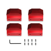 WnSEu MSCRP front view of red anodized jack pad showing shape and finish benefit