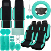 Woanger front seat cover mint green protects seats and updates look