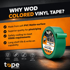 WOD Tape rainbow color array flatlay illustrating quick color selection benefit
