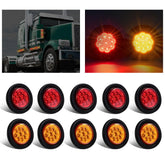 Wodvyss front view showing amber and red lenses and bright LEDs for visibility