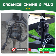 WOLFWILL safety chains elevated storage detail keeping chains tangle-free