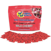 Wonder Wafers jar front view showing wild cherry scent and compact packaging benefit
