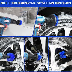 Wontolf wheel and tire brush scrubbing rim details to remove grime from crevices