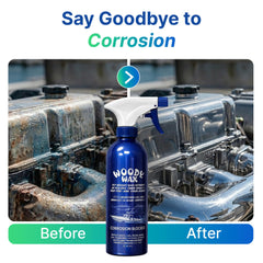 Woody Wax restoring stainless steel shine on a T-top for corrosion resistance