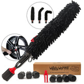 WOOLLYWORMIT front packaging showing complete wheel cleaning kit and benefits
