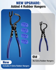 WORKPRO kit with tool and four rubber hangers laid out for quick repair convenience