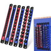 WORKPRO front packaging displaying six magnetic socket rails and clips, organizes sockets neatly