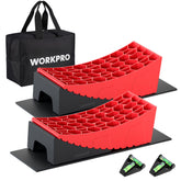WORKPRO front packaging showing complete 9-piece leveling kit and bag, easy transport benefit