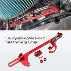 WOWYZL close-up of pillow block and threaded adjuster demonstrating precise cable tuning benefit