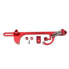 WOWYZL red bracket front profile showing solid mounting and clean finish for reliable throttle control