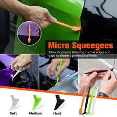 WRAPXPERT felt squeegee close-up protecting vinyl from scratches
