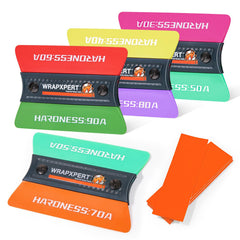 WRAPXPERT front view of squeegee kit showing compact magnetic body and dual-sided blades for versatility