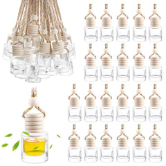 Wresty front view pack showing fifty clear bottles and wooden lids, ideal for bulk scenting