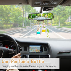 Wresty hanging diffuser in car showing subtle scent diffusion and neat interior look