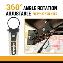 Wsays mount installed on UTV roll cage demonstrating secure, no-drill attachment