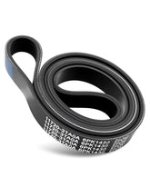 Wujexuhe front view of serpentine belt packaging showing fitment and benefits