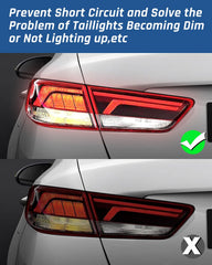 Wujexuhe installed on Kia Optima rear light demonstrating correct alignment