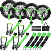 WynWerth front packaging showing full green strap kit and organized contents benefit
