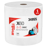 Wypall X60 front packaging showing jumbo roll and label, brand clarity and value