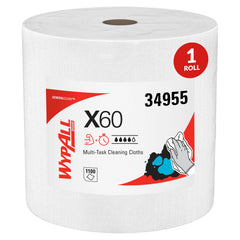 Wypall X60 front packaging showing jumbo roll and label, brand clarity and value