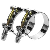 WYSIWYKA front view of two-pack T-bolt clamps showing secure fit benefit