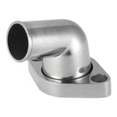 X AUTOHAUX front view thermostat housing showing polished finish and OEM fitment benefit