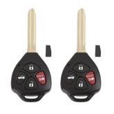 X AUTOHAUX front view of two remotes showing button layout and easy replacement benefit