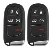 X AUTOHAUX front view of two key fobs showing five-button layout and compatibility benefit