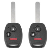 X AUTOHAUX front view of two key fobs showing button layout and quick replacement benefit