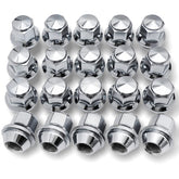 X4XZ front view of chrome lug nut pack showing product and branding protection