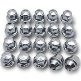 X4XZ front view of chrome 611-303 lug nuts showing fit and finish for durable replacement